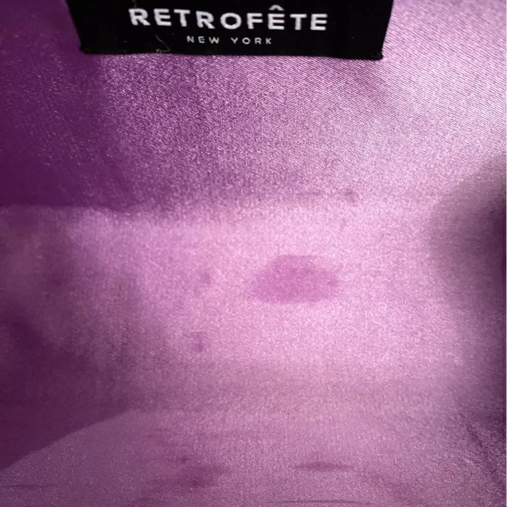 Retrofete Lydia Pearl Crystal bag clutch purple evening purse rhinestone event